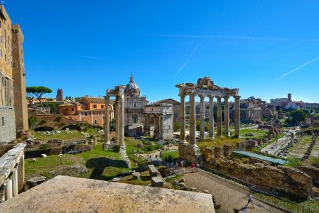 罗马, 论坛, 罗马, 前台人员, 废墟, 著名, 意大利