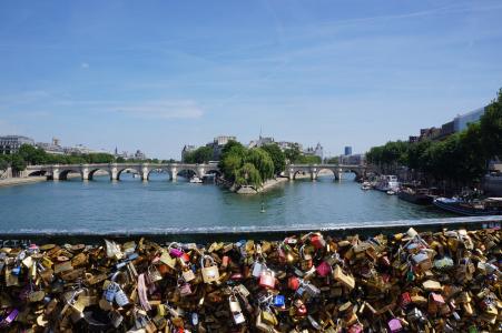 爱情锁, 城堡, 法国, 巴黎, 爱, 建筑, 具有里程碑意义