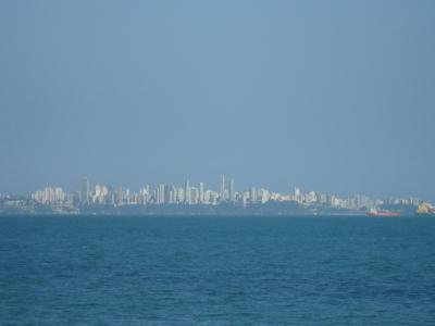 mar, 地平线, 海洋, 城市, 景观, 巴西, 建筑