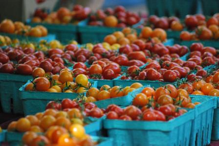 樱桃番茄, 农贸市场, 市场, 樱桃, 新鲜, 有机, 绿色