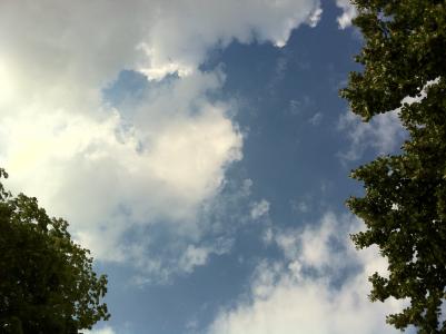 云彩, 天空, 蓝色, 云层形成, 白色, 积云, 自然