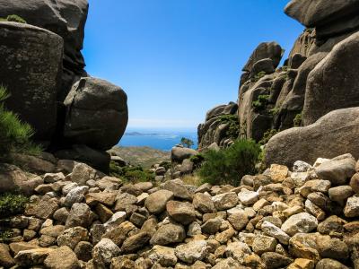 岩石, 夏季, 西班牙, 海, 岩石-对象, 卵石, 没有人
