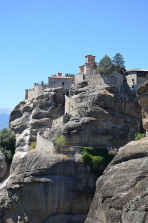 米特奥拉, 希腊, 悬崖, 东正教, 景观, 岩石, 山