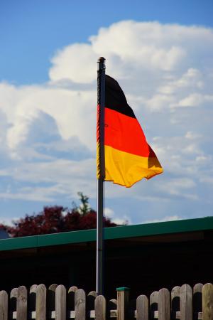 德国, 国旗, 织物, 旗杆, 黑色红金, 德国旗子, 首页