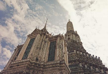 曼谷, 泰国, 建筑, 查找, 高棉, 寺, 古代