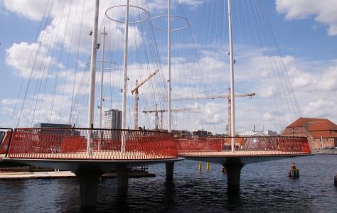 桥梁, 圆形, 哥本哈根, 海港, 丹麦语, 丹麦, 北欧