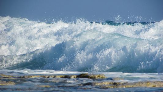 波, 粉碎, 海, 海滩, 自然, 喷雾, 泡沫