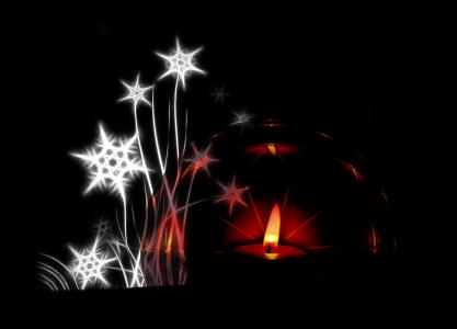 小圆蜡烛, 蜡烛, 星级, 火花, 圣诞节, 球, 装饰