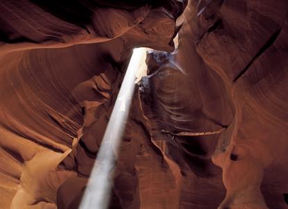 插槽峡谷, 砂岩, 光, 梁, 页面, 亚利桑那州, 岩石