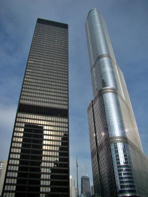 摩天大楼, 芝加哥, 美国, 房屋, 建筑, 城市中心, 高住宅