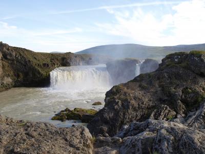 瀑布, 冰岛, 景观, 水