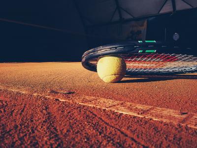 网球, 球, 球拍, 棕色, 土壤, 法院, 粘土