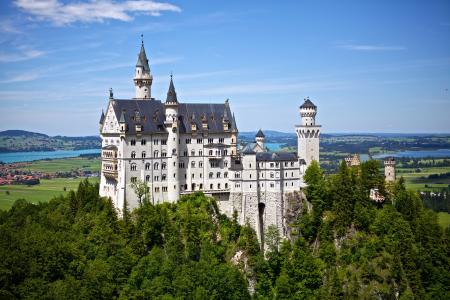 新天鹅堡, 城堡, 德国, 迪斯尼, 具有里程碑意义, 建筑, 欧洲