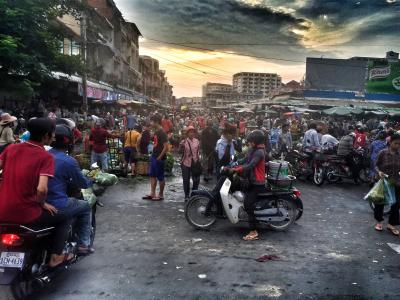 亚洲, 人群, 市场, 摩托车, 摩托车, 人, 街道