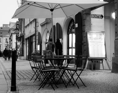 街道, 咖啡厅, 布拉格, 椅子, 鹅卵石, 餐厅, 建筑