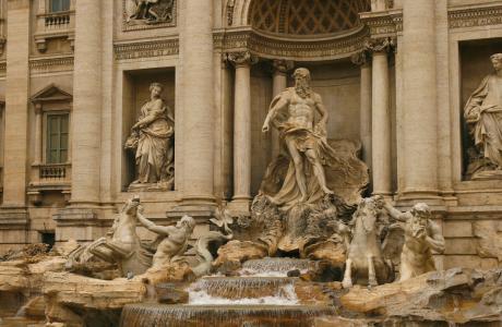 丰塔纳, 特雷维, 雕像, 罗马, 古罗马, 水, 资本