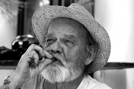 男子, 肖像, 老人, 雪茄, 胡子, 人, 帽子