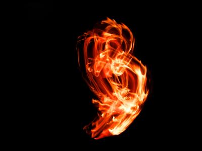 消防, 光, 在晚上, 长快门速度, 橙色, 火-自然现象, 火焰