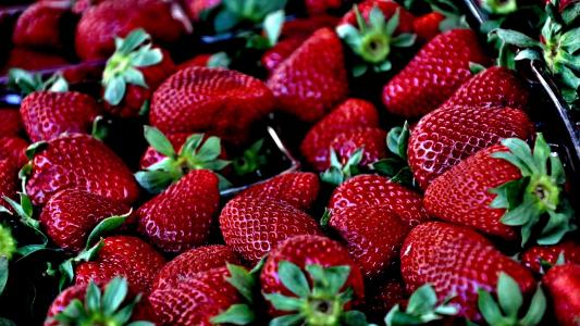 水果, 草莓, 宏观, 水果, 红色, 莓果, 食物和饮料