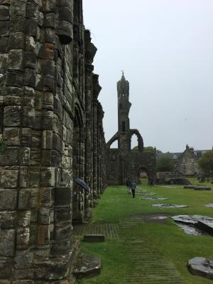 城堡废墟, 苏格兰, 雨