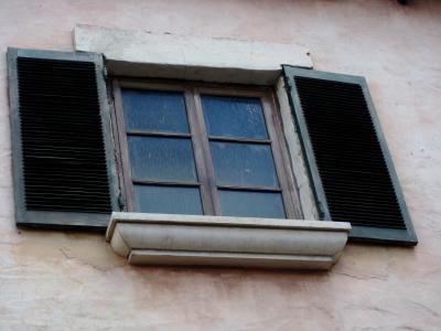 窗口, 框架, 百叶窗, 玻璃, 窗, 墙上, 粉红色的灯罩