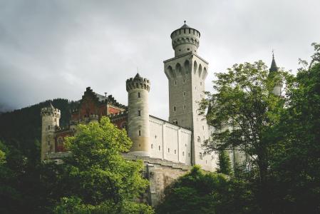 城堡, 克丽丝汀, 德国, 巴伐利亚, 天鹅, 感兴趣的地方, 具有里程碑意义