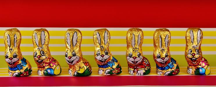 巧克力小兔子, 复活节, 复活节兔子, 糖果, 复活节快乐, 复活节主题, 甜蜜