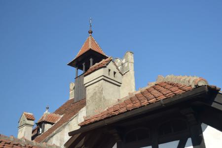 罗马尼亚, 麸皮城堡, 城堡, 屋顶, 塔, 德克萨斯州, 欧洲