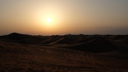 沙丘, 沙漠, 景观, 壁纸, 太阳, 日落, 自然