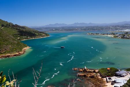 克尼斯纳礁湖, 南非, 蓝色, 绿色, 水, 阳光