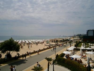保加利亚, 海, 海滩, 沙子, 长廊, 阳光海滩, 阳伞