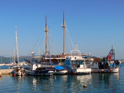 船舶, 帆船, 克尔克岛, 克罗地亚, 克尔克镇, 端口, 水