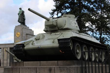 柏林, 坦克, 纪念碑, 苏联 soldaers, 内存, 第二次世界大战