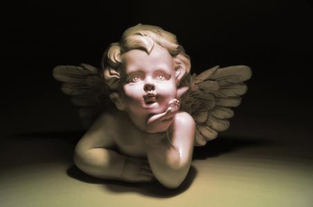天使, 图, 雕塑, 修剪, 忧郁, 雕像, 宗教