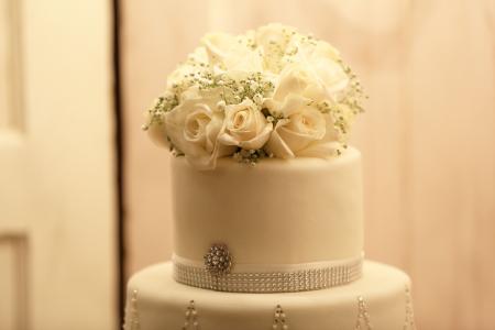 蛋糕, 花, 婚礼