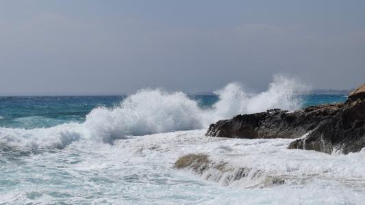 岩质海岸, 波, 海, 自然, 风光, 飞溅, 泡沫