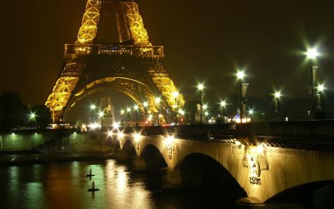 巴黎, 桥梁, 建筑, 结构, 支柱, 河, 感兴趣的地方