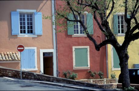 色彩缤纷的房子, 鲁西永, 普罗旺斯, 法国