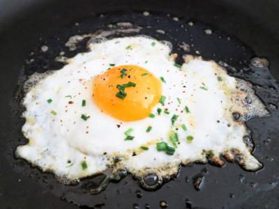 油炸, 鸡蛋, 蛋黄, 早餐, 煎蛋, 潘, 蛋白