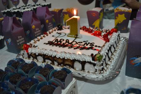 糖果, 装饰, 一方, 生日, 蛋糕, 食品, 多彩