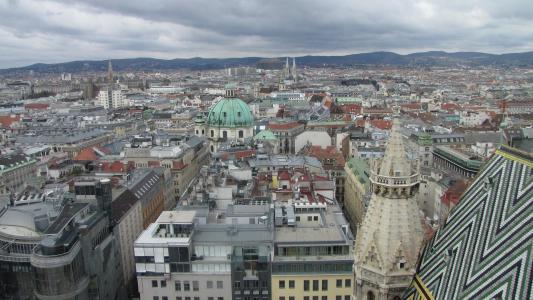 圣士提反大教堂南塔, 维也纳, 世界文化遗产, 城市景观, 景观, 全景, 屋顶