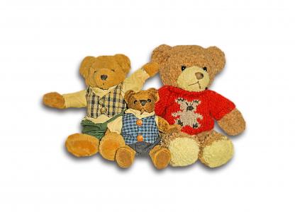 熊, 儿童玩具, 熊家庭, 软玩具, 熊系列, 可爱, 装饰