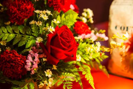 插花, 玫瑰, 花束, 红色, 庆祝活动, 装饰, 玫瑰-花
