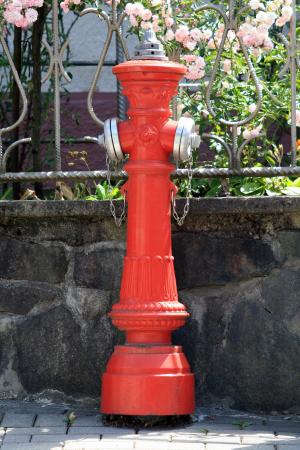 红色消火栓, 消防栓, 消火栓, 红色