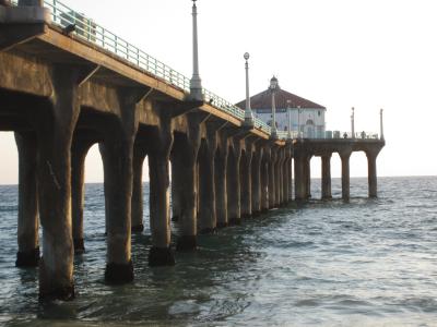 码头, 浮桥, 水, 海岸, 码头, 海, 加利福尼亚州