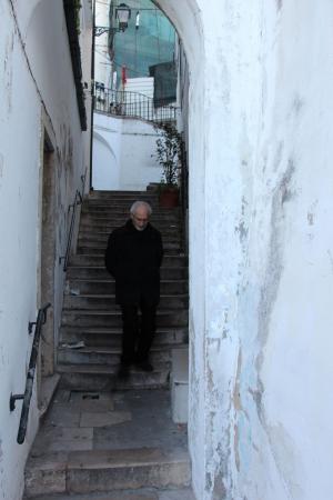 葡萄牙, 里斯本, 楼梯, 高级, 小巷, 男子, 人