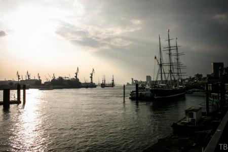 汉堡, 帆船, 桅杆, 端口, 帆船, 水, 湖