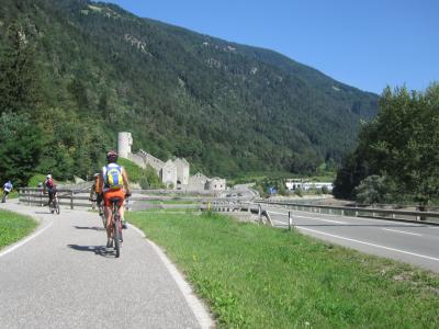 山脉, 意大利, 骑自行车的人, transalp, 快速, 驱动器, 走了