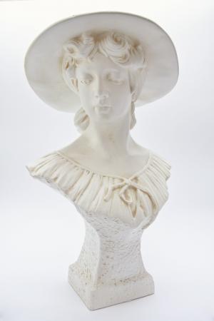 雕塑, 图, 这座雕像, 石膏, 女人, 古董, 帽子