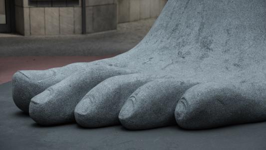 脚, 脚趾, 巨人, 雕塑, 石头, 混凝土